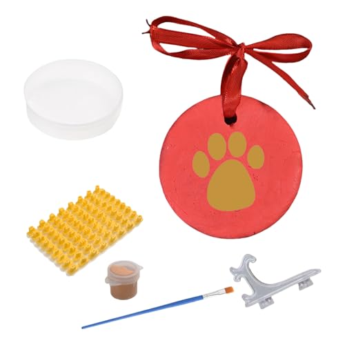 Storage Bag Hundepfoten Print Keepsakes Set 2 Pack Ton Ornament Für Haustier Enthält Displayständer Und Anpassungswerkzeuge Haustierspeicher Kedensakes von Storage Bag