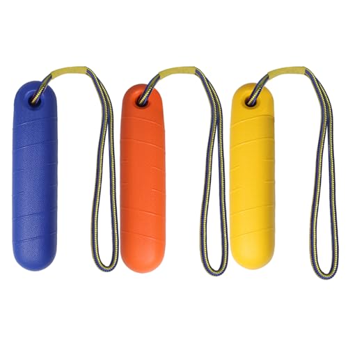 Interaktives Wasserspielzeug für Hunde, 21,6 x 5,1 x 4,6 cm, schwimmendes Poolspielzeug, robustes Gummi mit rutschfestem Seilgriff, 3 Stück Interaktives Wasserspielzeug für Hunde, 21,6 x 5,1 x 4,6 cm, schwimmendes Poolspielzeug, robustes Gummi mit rutschfestem Seilgriff, 3 Stück von Storystore