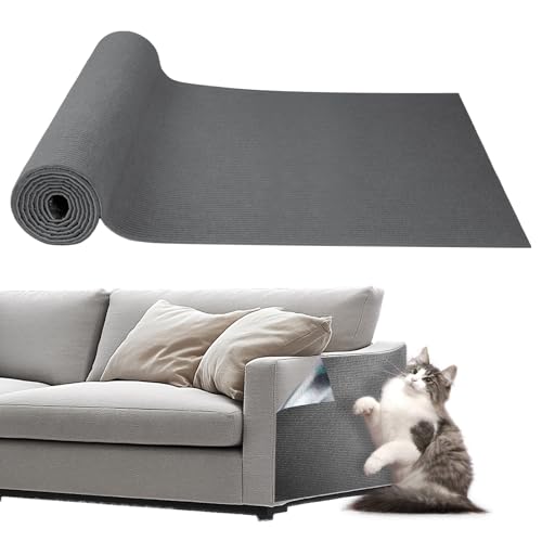Storystore Kratzmatte für Katzen, selbstklebend, zuschneidbar, kratzfest, Möbelschutz, geeignet für Sofa, Teppiche, Wände (Dunkelgrau, 40 x 150 x 4 mm) von Storystore