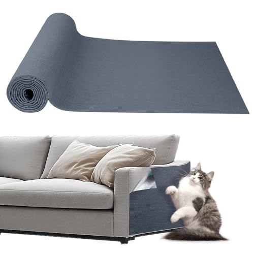 Storystore Kratzmatte für Katzen, selbstklebend, zuschneidbar, kratzfest, Möbelschutz, geeignet für Sofa, Teppiche, Wände (Hellgrau, 40 x 150 x 4 mm) von Storystore
