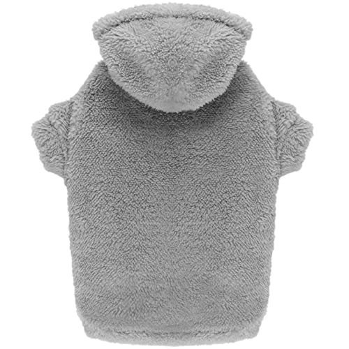 Fuzzy Dog Hoodie Dog Sweater Dog Clothes Warm Soft Cozy Dog Coats Hooded Sweatshirt Fleece Large Dog Sweater Dog Hoodies for Large Dogs(Grey-L) von Stpiatue