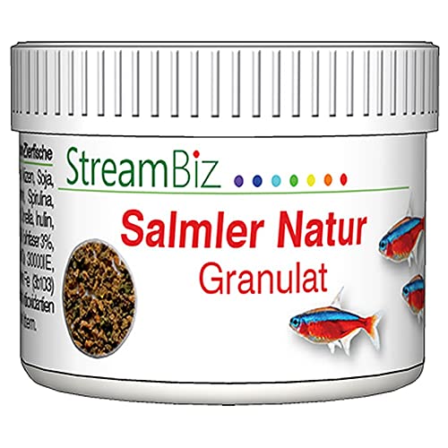 StreamBiz Salmler Natur Granulat - 40g für tropische Zierfische, Insektengeschmack, 40g von StreamBiz