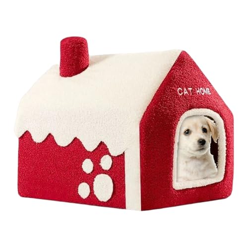 Streysisl Geschlossenes Katzenbett in Schneehaus-Form, Winter, weiches Haustiernest, wasserdicht, warmes Nest für Erkerfenster, Schlafsaal im Innenbereich, Wohnung, Wohnzimmer, Balkon, Katze, Hund Streysisl Geschlossenes Katzenbett in Schneehaus-Form, Winter, weiches Haustiernest, wasserdicht, warmes Nest für Erkerfenster, Schlafsaal im Innenbereich, Wohnung, Wohnzimmer, Balkon, Katze, Hund von Streysisl