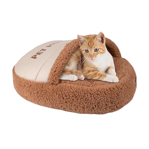 Streysisl Haustierbetten für Katzen, Katzenbett mit Kapuze, weiches, warmes Schlafnest, Haustierzubehör für Tiere, Welpen, beruhigendes Kätzchen, Winter, Reisen, Komfort beim Ausruhen Streysisl Haustierbetten für Katzen, Katzenbett mit Kapuze, weiches, warmes Schlafnest, Haustierzubehör für Tiere, Welpen, beruhigendes Kätzchen, Winter, Reisen, Komfort beim Ausruhen von Streysisl