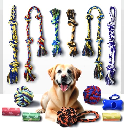 Stride Hunde-Kauspielzeug für aggressive Kauer, interaktives Hundespielzeug, um sie zu beschäftigen, robustes Hundespielzeug für schwere Kauer, lange Seile, Zerrspielzeug, Seilbälle zum Apportieren, Stride Hunde-Kauspielzeug für aggressive Kauer, interaktives Hundespielzeug, um sie zu beschäftigen, robustes Hundespielzeug für schwere Kauer, lange Seile, Zerrspielzeug, Seilbälle zum Apportieren, von Stride