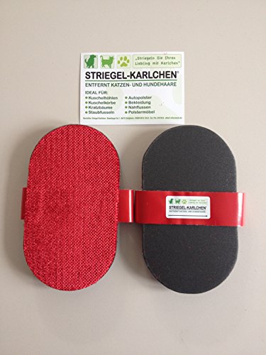 Striegel-Karlchen - Pet Hair Remover - Striegel - Rot - Tierhalter - Katzen, Hunde, Pferde von Striegel-Karlchen