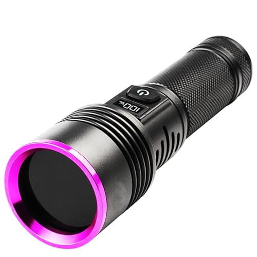 Strixorn 20W UV Taschenlampe mit LCD Batteriestandsanzeige, 7000mAh Hochleistungs-365nm-UV-Licht, LED USB wiederaufladbare Schwarzlicht-Taschenlampe von Strixorn