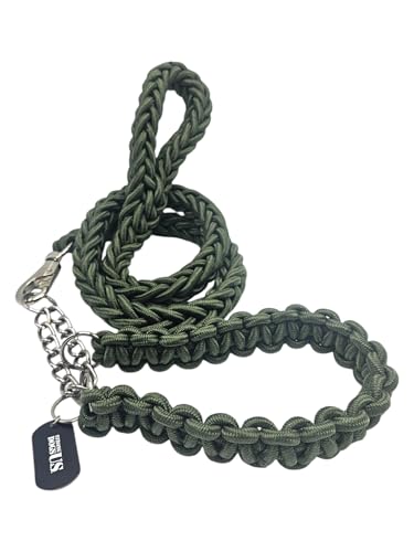 Power-Leash Chrome/das Starke Hundeleine-Set für deinen Begleiter (Grün, M) von Strong Dogs US.