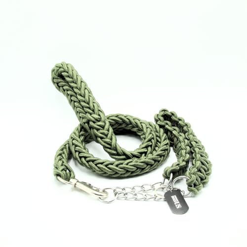 Power-Leash Chrome/das Starke Hundeleine-Set für deinen Begleiter (Grün, S) von Strong Dogs US.