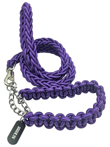 Power-Leash Set Basic/das Starke Hundeleine-Set für deinen Begleiter (Lila, M) von Strong Dogs US.