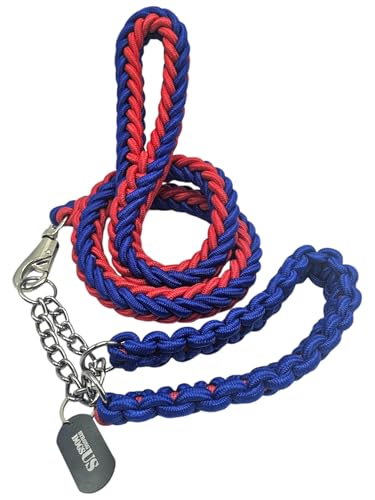 Power-Leash Set Basic/das Starke Hundeleine-Set für deinen Begleiter (Rot-Blau, M) von Strong Dogs US.