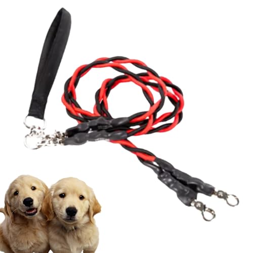 Hundeleinen, elastische Leinen, Doppelseil, stark, strapazierfähig, bequem, Haustierzubehör für, Park, Training, Spaziergänge, verbesserte Sicherheit, Outdoor-Komfort von Stronrive
