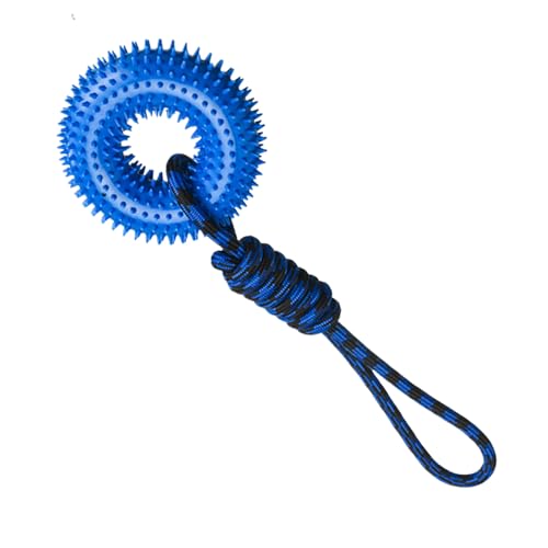 Hundespielzeug quietschend, Hundequietschende Spielzeug | Spiky Ring für Kauen | Aggressiver Kautring mit Seilhundspielzeug für Zahnen Langeweile Relief Gartenpark Outdoor Outdoor Hundespielzeug quietschend, Hundequietschende Spielzeug | Spiky Ring für Kauen | Aggressiver Kautring mit Seilhundspielzeug für Zahnen Langeweile Relief Gartenpark Outdoor Outdoor von Stronrive