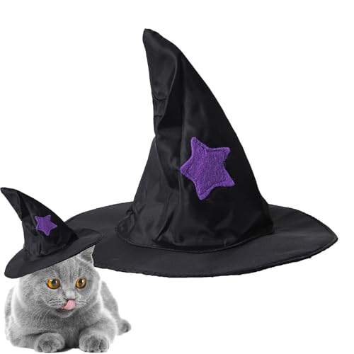 Katzen-Hexenkostüm – niedliche lustige Katzen-Halloween-Kostüme | Kostüme für Katzen, Halloween-Kostüm für kleine Hunde, Katzen, Outfits, Hundehexe von Stronrive