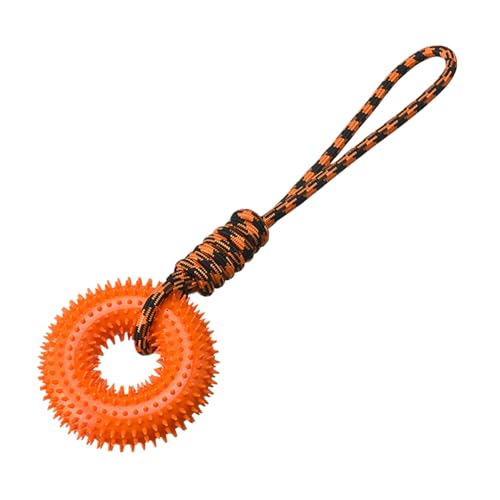 Quietschende Spielsachen für Hunde, Hundespielzeug quietschend,Chewer Teether Stachel Ring - Welpe Zahne Langeweile Relief Spielzeug mit Seil mental Quietschende Spielsachen für Hunde, Hundespielzeug quietschend,Chewer Teether Stachel Ring - Welpe Zahne Langeweile Relief Spielzeug mit Seil mental von Stronrive
