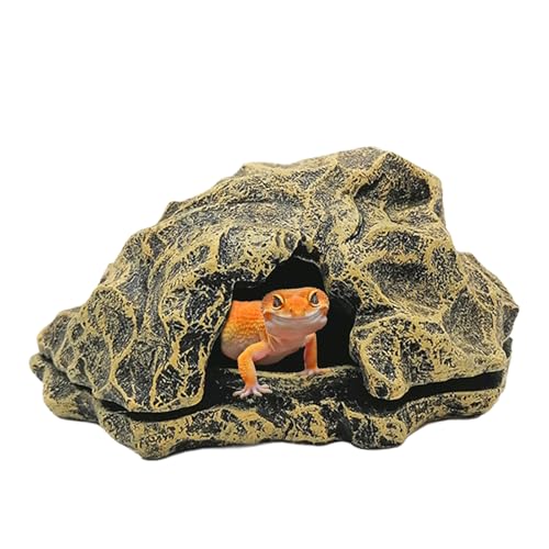 Reptilienhöhle | Terrarium Resin Fels Nachbildung Bartagamen Höhle,Kleine Naturnachbildung Aquariumlandschaft Für Reptilien Terrariumzubehör Reptilienhöhle | Terrarium Resin Fels Nachbildung Bartagamen Höhle,Kleine Naturnachbildung Aquariumlandschaft Für Reptilien Terrariumzubehör von Stronrive