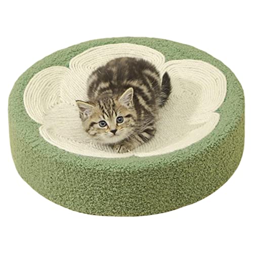 Runder Kratzblock - Sisal-Kratzbrett für Hauskatzen - Haustierspielzeug, Katzenkratzmatte, Bodenkratzunterlage, schützt Teppiche und von Stronrive