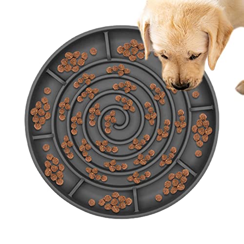 Slow Feeder Hundenapf | Leckmatte für Hunde und Katzen,Runde Spendermatte, Futterteller, Silikon-Leckpad für Hunde, Trainingshilfen für Welpen zur Verdauung Stronrive von Stronrive