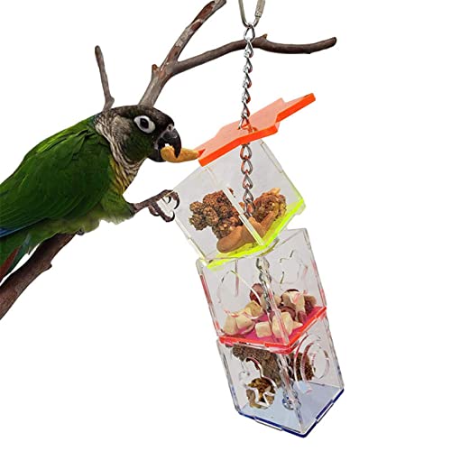 Stronrive 3-Schicht-Vogelhäuschen | Transparentes Futterspielzeug für Papageienfutterhalter,Innovative Bird Treats Futterbox Boredo Buster von Stronrive