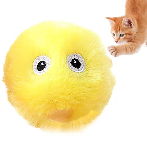 Ballspielzeug für Katzen - Katzenspielzeug mit Tiergeräuschen - Bunter Ball für Indoor-Interaktion, Spieltraining und Kauen von Großkatzen von Stronrive