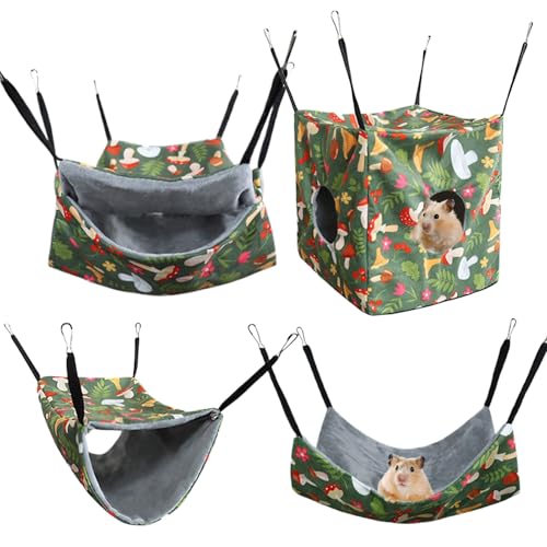 Stronrive Hamster Hängematte | Atmungsaktive Tunnel Hängematte Für Eichhörnchen,Käfigzubehör Rutschfester Schlafplatz Für Hamster Eichhörnchen Und Chinchillas von Stronrive