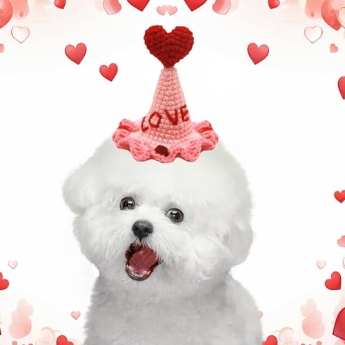 Stronrive Weiche Katzenhut – Cartoon-Valentinstags-Hundehut, atmungsaktiv, für kleine Haustiere, Valentinstag, Stirnband, Strickmütze für Haustierzimmer, Haustiergeschäft, Versammlungen Stronrive Weiche Katzenhut – Cartoon-Valentinstags-Hundehut, atmungsaktiv, für kleine Haustiere, Valentinstag, Stirnband, Strickmütze für Haustierzimmer, Haustiergeschäft, Versammlungen von Stronrive