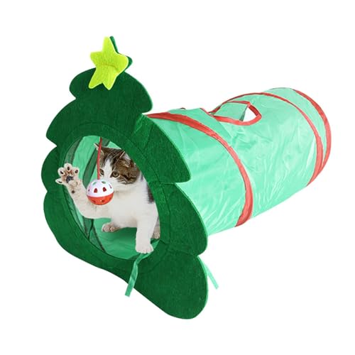 Verwandelbarer Katzentunnel, Faltbare Katze Knisterbeutel mit Weihnachtsbaumform, Katzenrohr für Indoor-Katzen, Verschleißfester Haustiertunnel für Kaninchen Kätzchen und Hunde Verwandelbarer Katzentunnel, Faltbare Katze Knisterbeutel mit Weihnachtsbaumform, Katzenrohr für Indoor-Katzen, Verschleißfester Haustiertunnel für Kaninchen Kätzchen und Hunde von Stronrive