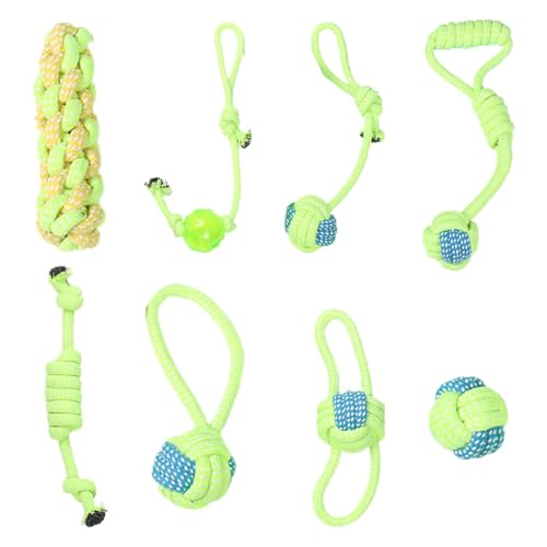 Welpe Zahne Spielzeug, Baumwoll -Haustier Pull Toy,Hundeseil Welpe Teether Pet Tauziehen 8 Stücke - Knotenschlepper, Innen im Freien, tragbare Kauenspielzeug für Reisen, Parkspaß Welpe Zahne Spielzeug, Baumwoll -Haustier Pull Toy,Hundeseil Welpe Teether Pet Tauziehen 8 Stücke - Knotenschlepper, Innen im Freien, tragbare Kauenspielzeug für Reisen, Parkspaß von Stronrive