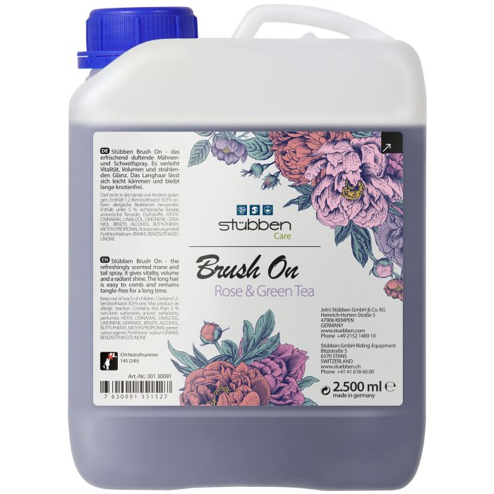 Stübben Brush On Glanzspray Mähnenspray 2,5L Refill Rose & Green Tea Stübben Brush On Glanzspray Mähnenspray 2,5L Refill Rose & Green Tea von Stübben