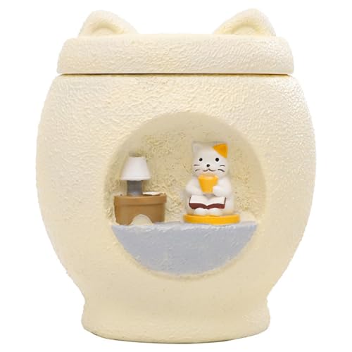 StuiQSDRV Haustier Urne Sarg Urne für Hunde Memorial Geschenk Verlieren Einer Katze Memorial Stone Haustier Geschenke 6,1 * 5,1 * 8 Zoll Hund Denkmäler Beerdigungen Speicher (Katze) von StuiQSDRV