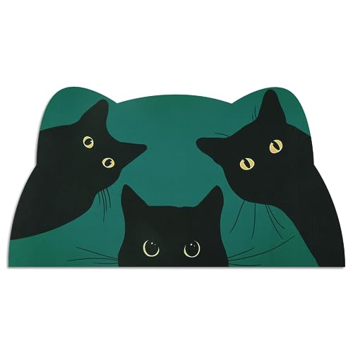Katzenfuttermatte – Haustier-Futtermatte für den Boden rutschfest wasserdicht – Super saugfähige Hundewassernapfmatte, leicht zu reinigendes Haustier-Tischset von Stunnoosy