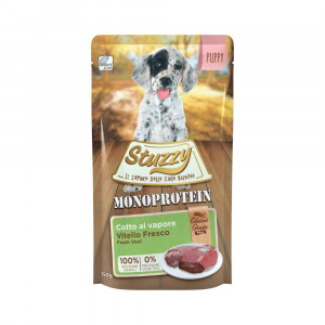 Stuzzy Dog Grain Free Monoprotein Kalb Welpen-Nassfutter (150 g) 4 x (12 x 150 g) von Stuzzy