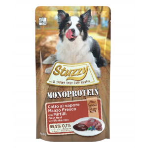 Stuzzy Dog Grain Free Monoprotein Rind mit Blaubeeren Hunde-Nassfutter (150 g) 4 x (12 x 150 g) von Stuzzy