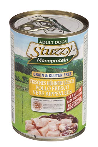 Stuzzy Dog Monoprotein Huhn, Hundefutter nass, 6 Dosen x 400 g, 2.4 kg von Stuzzy