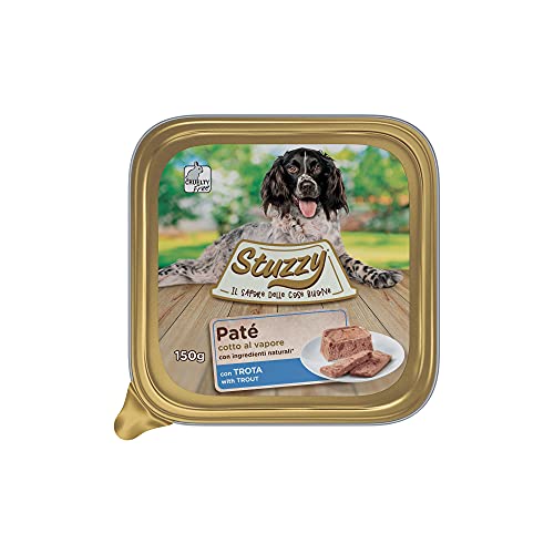 Stuzzy Mister, Nassfutter für Erwachsene Hunde, Ochse, Pastete und Fleisch in Stücken, insgesamt 3,3 kg (22 Becher x 150 g) von Stuzzy