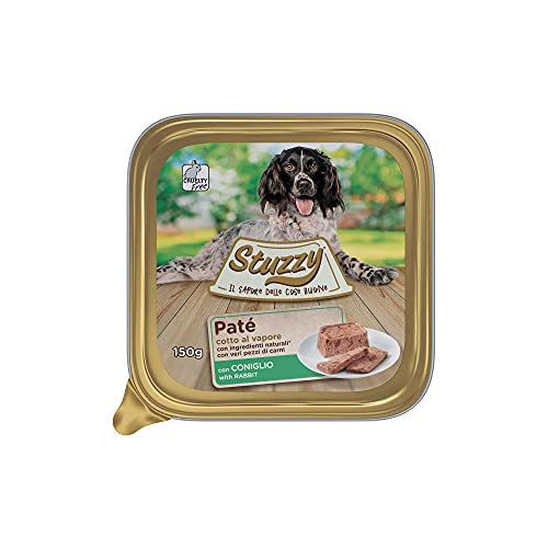 Stuzzy Mister, Nassfutter für ausgewachsene Hunde, Kaninchen, Pastete und Fleisch in Stücken, insgesamt 3,3 kg (22 Becher x 150 g) von Stuzzy