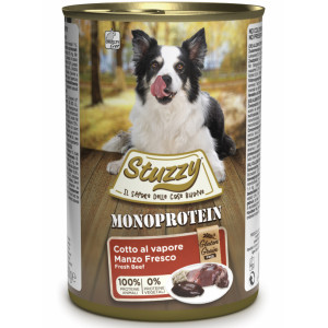 Stuzzy Monoprotein Rind Hunde-Nassfutter (400 g) 4 Kartons (24 x 400 g) von Stuzzy