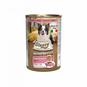 Stuzzy Monoprotein Schwein Nassfutter Hund (400 g) 4 Paletten (24 x 400 g) von Stuzzy