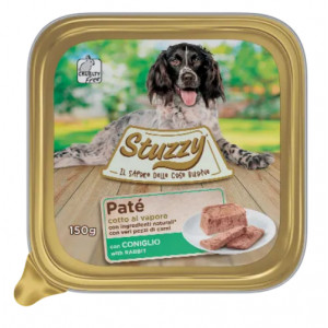 Stuzzy Pastete mit Kaninchen Hunde-Nassfutter (150 g) 4 Paletten (88 x 150 g) von Stuzzy