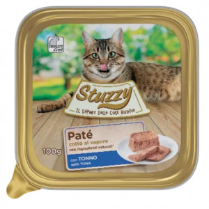 Stuzzy Pastete mit Thunfisch Katzenfutter 100 gr 4 Paletten (128 x 100 g) von Stuzzy