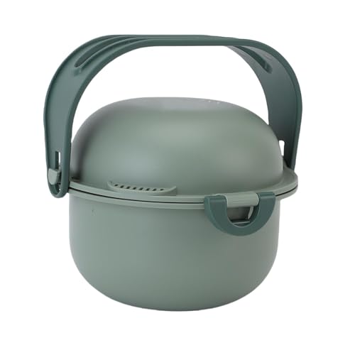 Stylebest 2 in 1 Reise -Hundefutterschalen aus Edelstahl aus Edelstahl Plastik Faltbares Hundwasserfutterfuttermittel mit Griff für Außenwanderungen (Grün) von Stylebest