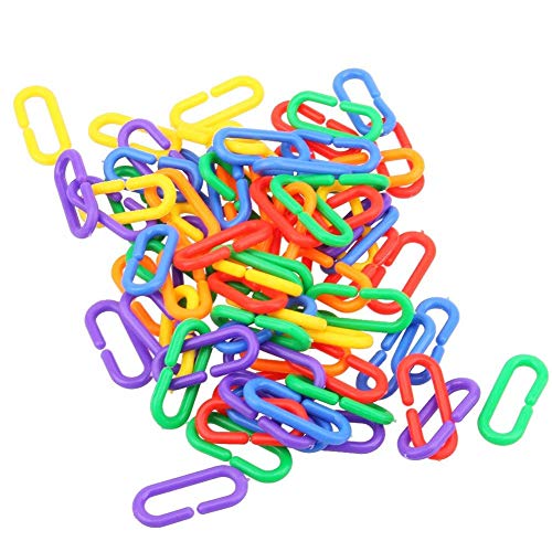 SuBeriYi 100 Stück Kunststoff-C-Clips, Haken, Kette, C-Glieder, Zuckergleiter, Ratten, Papageien, Spielzeug, Vogelspielzeug, Treppen, Haustierprodukte für Papageien, Sittiche SuBeriYi 100 Stück Kunststoff-C-Clips, Haken, Kette, C-Glieder, Zuckergleiter, Ratten, Papageien, Spielzeug, Vogelspielzeug, Treppen, Haustierprodukte für Papageien, Sittiche von SuBeriYi