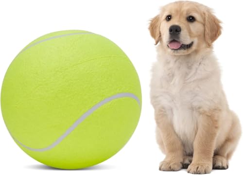 SuBeriYi 24,1 cm großer Haustier-Tennisball für Welpen, Kauspielzeug, aufblasbar, riesige Tennisbälle, Kauspielzeug für Kinder, Erwachsene oder Haustiere SuBeriYi 24,1 cm großer Haustier-Tennisball für Welpen, Kauspielzeug, aufblasbar, riesige Tennisbälle, Kauspielzeug für Kinder, Erwachsene oder Haustiere von SuBeriYi