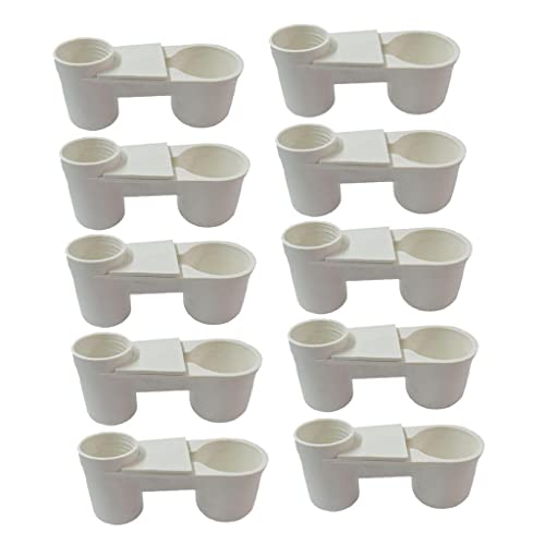 10 x automatische Vogeltränke, Tassen, Tauben-Wasserflasche, Futterspender für Käfig, Weiß 10 x automatische Vogeltränke, Tassen, Tauben-Wasserflasche, Futterspender für Käfig, Weiß von Suammiitstrieadea