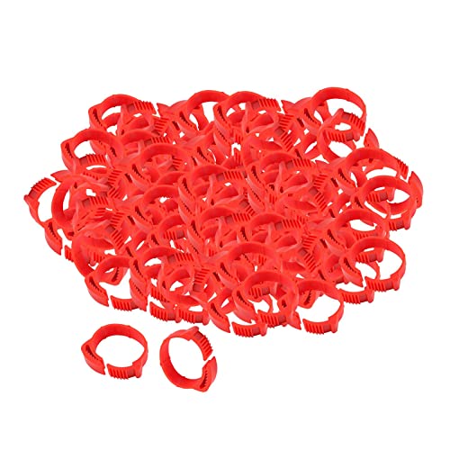 100 Stück Hühnerbeinringe 001-100 Ente Küken Beinband-Clip rot 100 Stück Hühnerbeinringe 001-100 Ente Küken Beinband-Clip rot von Suammiitstrieadea