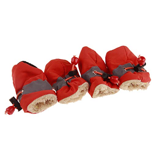 4 Stück/Set tragbare Haustier-Hundeschuhe Überzug rutschfeste Regenstiefel Herbst Winter Hunde Pfoten weiche Schuhe rot Nr. 2 mit Samt 4 Stück/Set tragbare Haustier-Hundeschuhe Überzug rutschfeste Regenstiefel Herbst Winter Hunde Pfoten weiche Schuhe rot Nr. 2 mit Samt von Suammiitstrieadea
