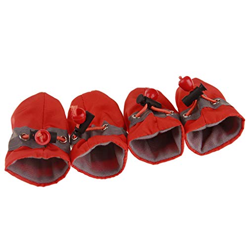 4 Stück/Set tragbare Haustier-Hundeschuhe Überzug rutschfeste Regenstiefel Herbst Winter Hunde Pfoten weiche Schuhe rot Nr. 6 ohne Samt 4 Stück/Set tragbare Haustier-Hundeschuhe Überzug rutschfeste Regenstiefel Herbst Winter Hunde Pfoten weiche Schuhe rot Nr. 6 ohne Samt von Suammiitstrieadea