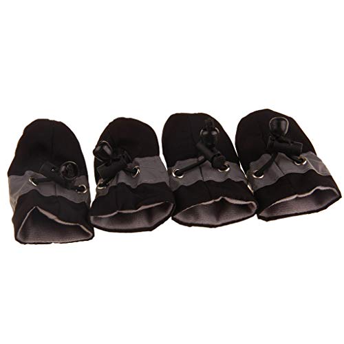 4 Stück/Set tragbare Haustier-Hundeschuhe Überzug rutschfeste Regenstiefel Herbst Winter Hunde Pfoten weiche Schuhe schwarz Nr. 2 ohne Samt 4 Stück/Set tragbare Haustier-Hundeschuhe Überzug rutschfeste Regenstiefel Herbst Winter Hunde Pfoten weiche Schuhe schwarz Nr. 2 ohne Samt von Suammiitstrieadea