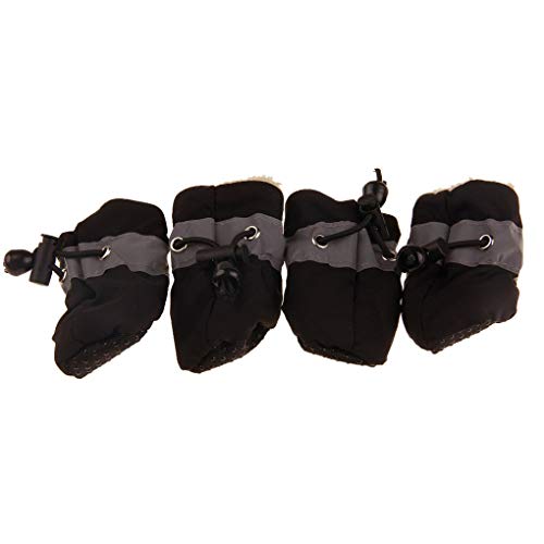 4 Stück/Set tragbare Haustier-Hundeschuhe Überzug rutschfeste Regenstiefel Herbst Winter Hunde Pfoten weiche Schuhe schwarz Nr. 4 mit Samt 4 Stück/Set tragbare Haustier-Hundeschuhe Überzug rutschfeste Regenstiefel Herbst Winter Hunde Pfoten weiche Schuhe schwarz Nr. 4 mit Samt von Suammiitstrieadea