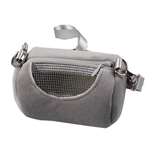 Atmungsaktive Tragetasche für Kleintiere, Hamster, Reisetasche, Handtasche, Typ 2, Grau von Suammiitstrieadea